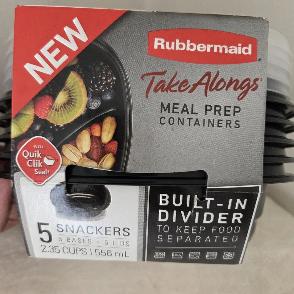 🪷5/$25! Rubbermaid TakeAlongs Meal Prep Containers Set of 5 NIP